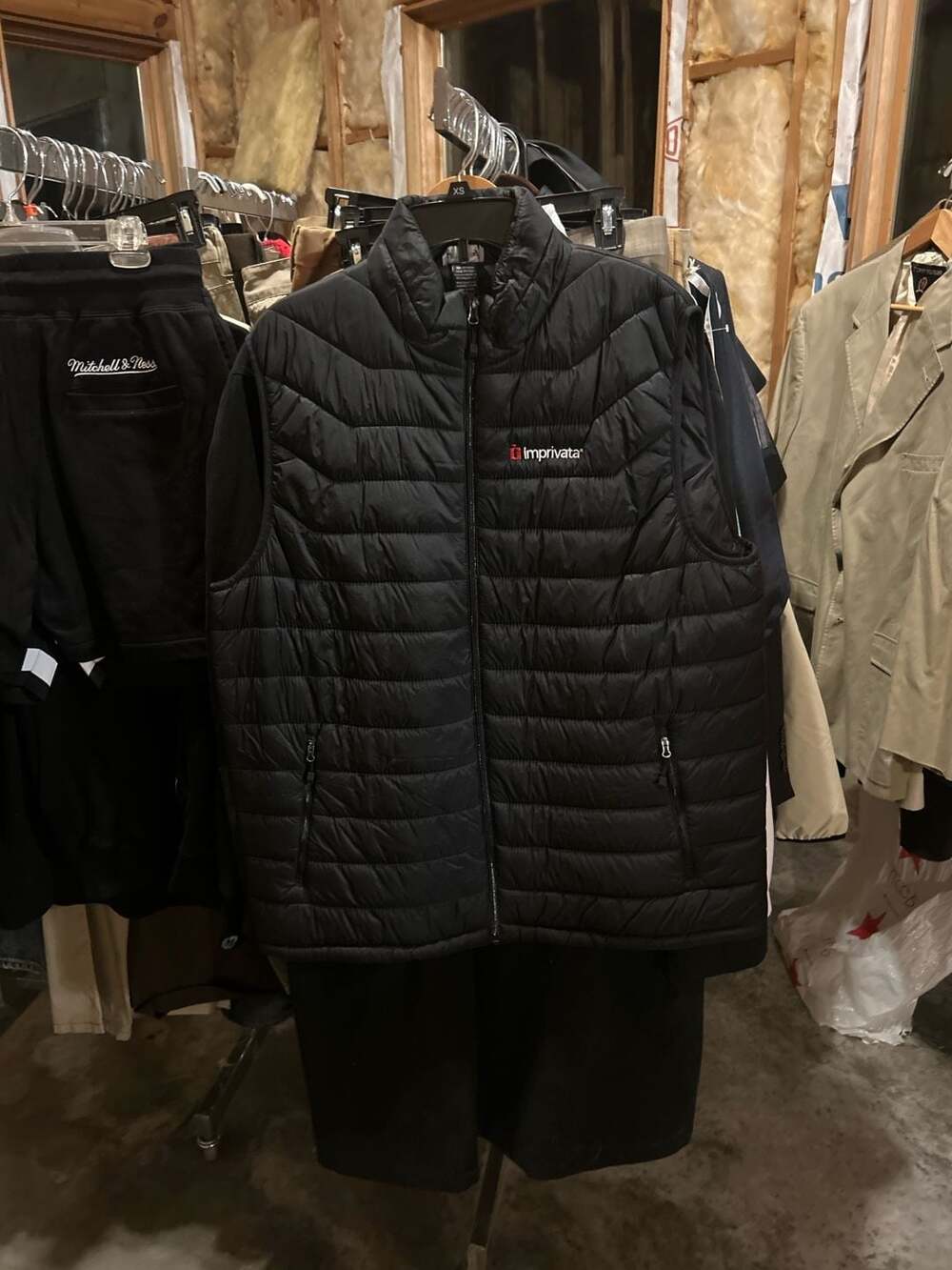 Landway Men's XXL Black Puffer Vest Corporate Imprivata Logo